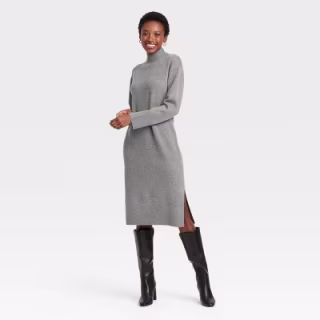 A New Day Long Sleeve Midi Sweater Dress