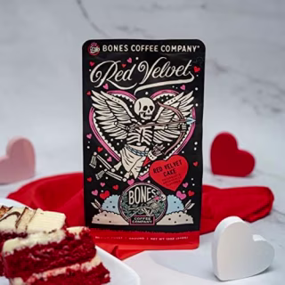 Bones Coffee Company Red Velvet-Flavored Coffee Beans