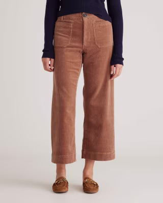 Corduroy Cropped Wide Leg Pants