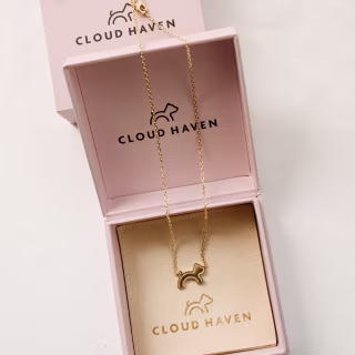 Cloud Haven Dainty Logo Pendant Necklace