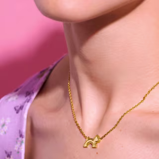 Cloud Haven Dainty Logo Pendant Necklace