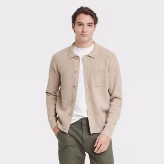 Men's Collared Cardigan