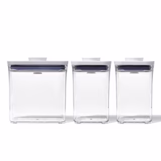For dry storage:  OXO POP 3pc Plastic Food Storage Container Set