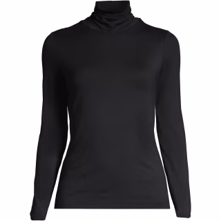 Lightweight Jersey Skimming Long Sleeve Turtleneck