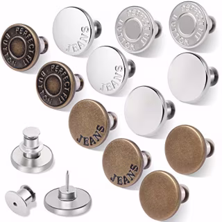 Ceryvop Button Pins for Loose Jeans (Pack of 12)