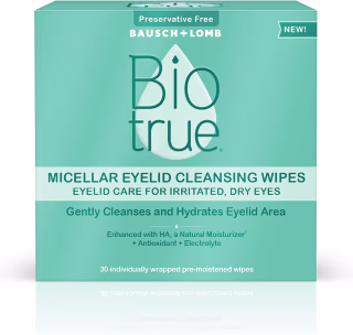 Biotrue Micellar Eyelid Cleansing Wipes