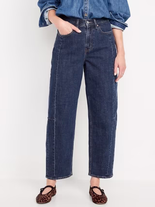 Old Navy High-Waisted Barrel Ankle Jeans