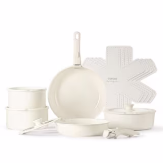 Ceramic Cookware Set with Detachable Handle (15 Piece)
