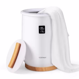Costway 20L Bathroom Towel Warmer Bucket with Fragrance Holder & LED Display