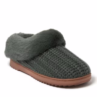 Dearfoams Women's Hannah Festive Knit Clog Slipper