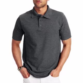 Hanes Mens Pique Short Sleeve Polo Shirt
