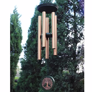 Loving Basso Engraved Tree of Life Memorial Wind Chimes