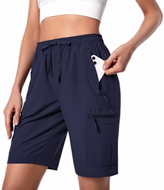 Hugut Women's Lightweight Cargo Shorts