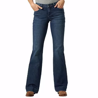 Retro Mae Mid Rise Wide Leg Jeans
