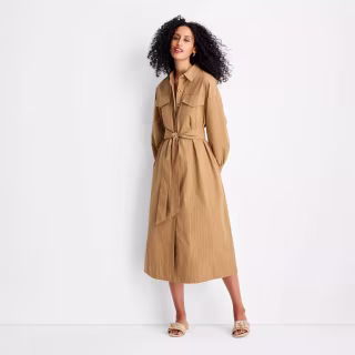 Belted Maxi Shirtdress
