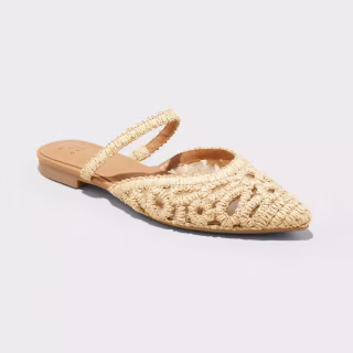 Women's Vienna Raffia Woven Mule Flats