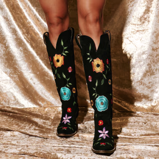 Women's Flower Power Suede Boots