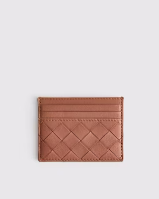 Italian Handwoven Leather Small Card Case