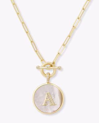 Love Letters Medallion Necklace Gold