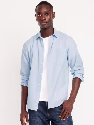 Relaxed Fit Linen-Blend Shirt