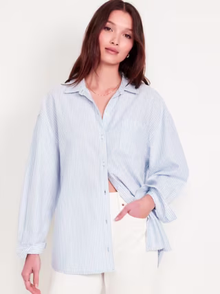 Oversized Button-Down Boyfriend Shirt