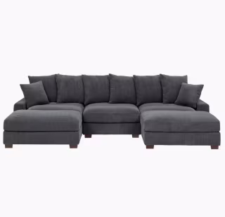 Ashira 5-Piece Corduroy Sectional Sofa