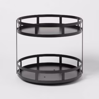 2-Tier Metal Lazy Susan Turntable