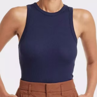 A New Day Slim Fit Ribbed High Neck Tank Top