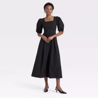 Short Sleeve Midi Dress