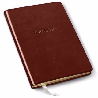 brown leather journal
