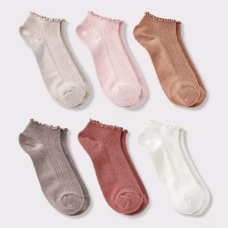 Women's Pointelle Low Cut Socks (Set of 6)
