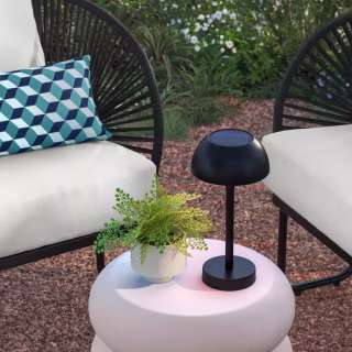 Solar and Rechargeable USB LED Outdoor Table Lamp