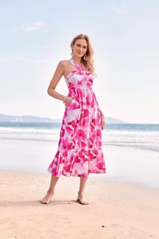 Grace Karin Criss Cross Maxi Dress