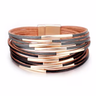 Fesciory Leather Wrap Bracelet