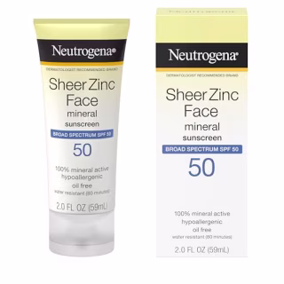 Neutrogena Sheer Dry-Touch Mineral Face Sunscreen SPF 50