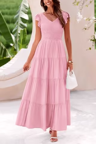 Prettygarden Smocked Maxi Dress