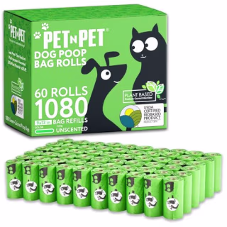 Pet N Pet 1080 Counts Green Poop Bags