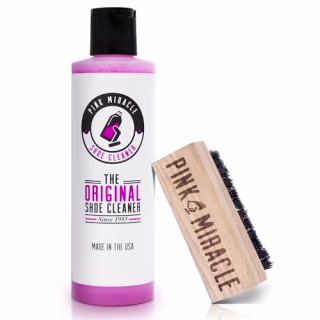 Pink Miracle Shoe Cleaner Kit with Bottle and Brush