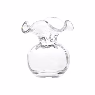 Hibiscus Glass Clear Bud Vase