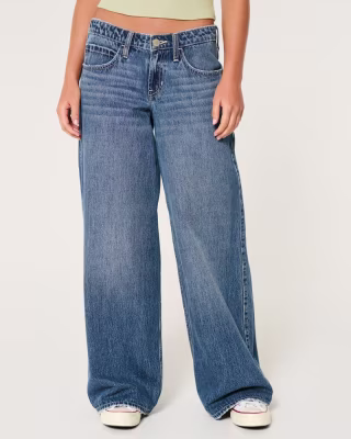 Hollister Low-Rise Super Baggy Jeans