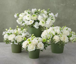 Ivory Lace Flower Arrangement