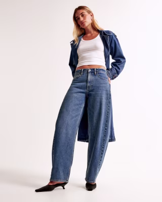 Abercrombie & Fitch Mid Rise Barrel Jean