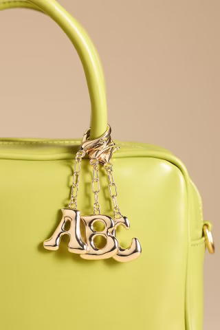 Bubble Letter Monogram Bag Charm