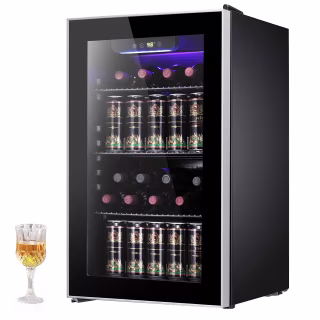 Cowsar Silver Freestanding Indoor Beverage Refrigerator