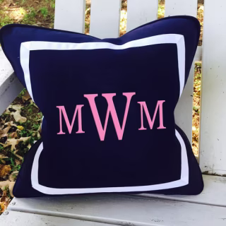 Annapolis Pillow Company Custom Monogram Pillow