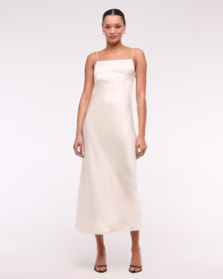 Faux Pearl Strap Maxi Dress