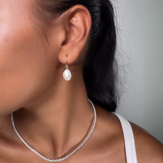 Becket + Quill Freshwater Pearl Drop Earrings
