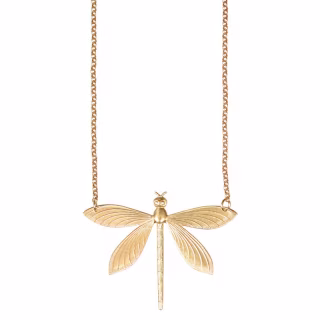 Gold Dragonfly Necklace