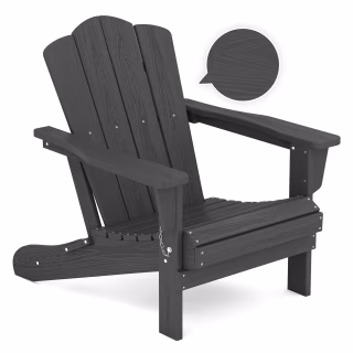 Jearey All-Weather Patio Folding Adirondack Chair