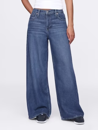 Gap Mid Rise UltraSoft Baggy Jeans